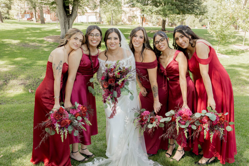 Syncere with her bridesmaids