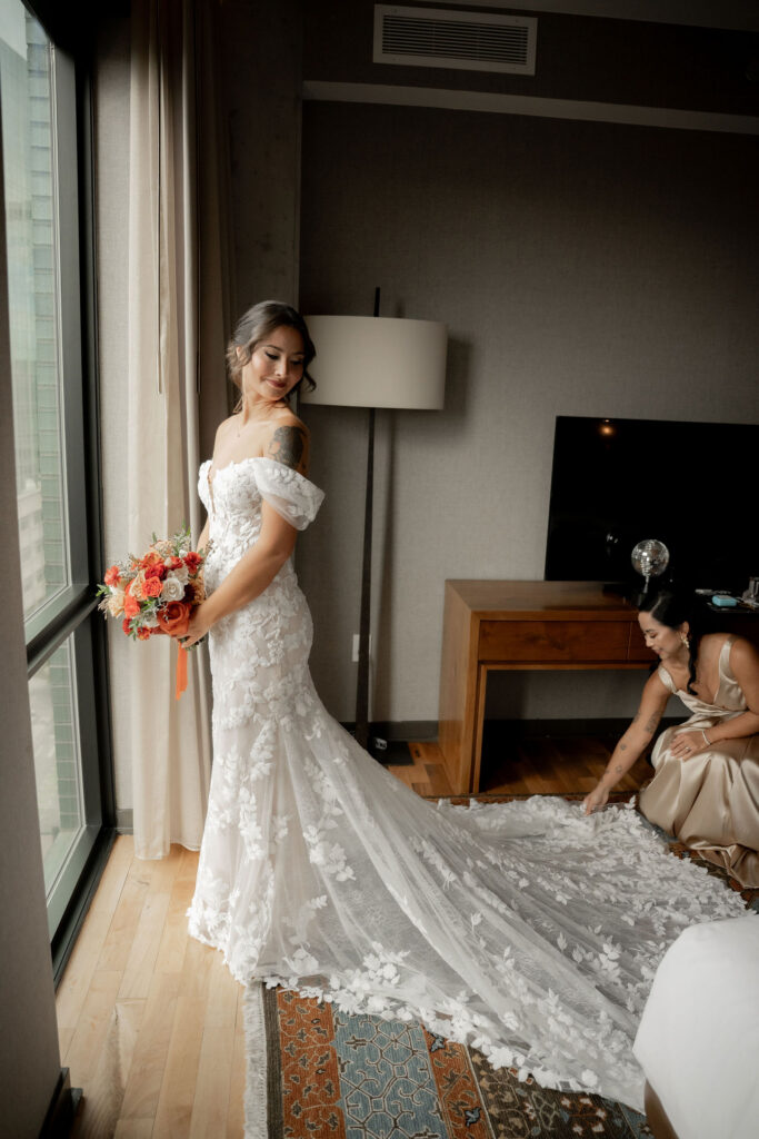 Bride's gown