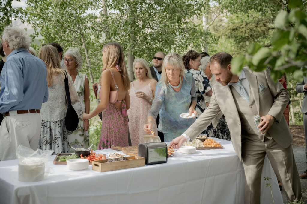 Guests enjoying food