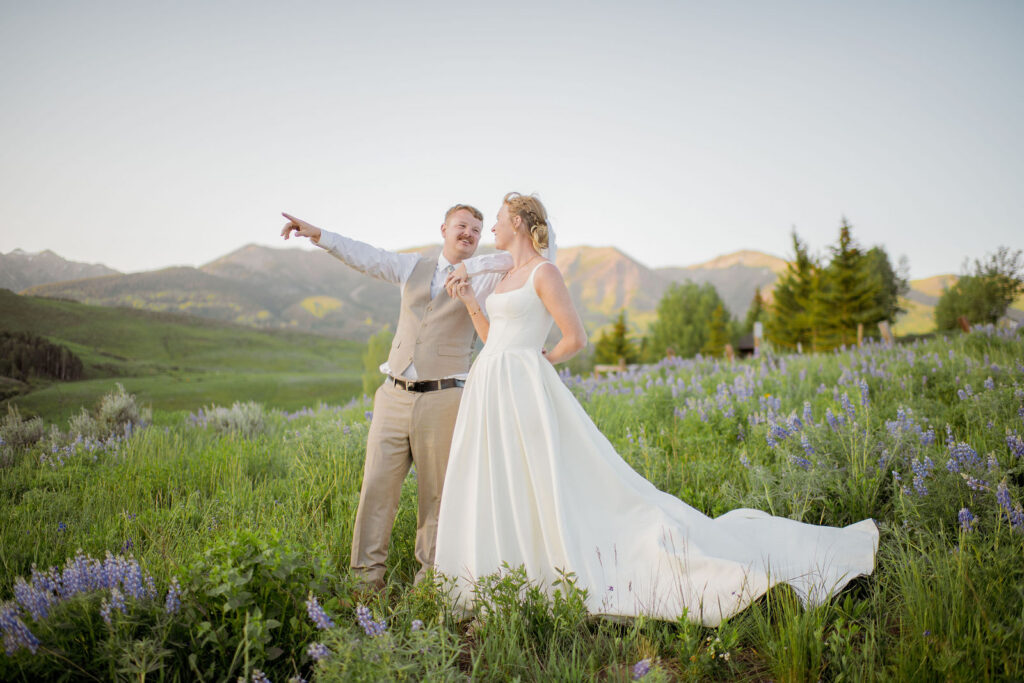 mountain garden wedding scenic views