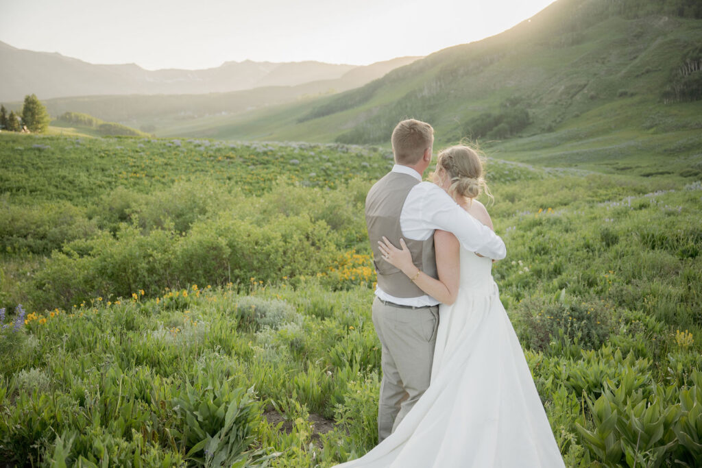 mountain landscape wedding golden hour magic
