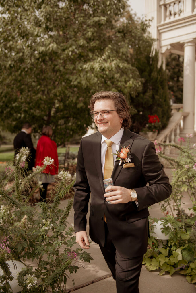 Branden is ready for the ceremony