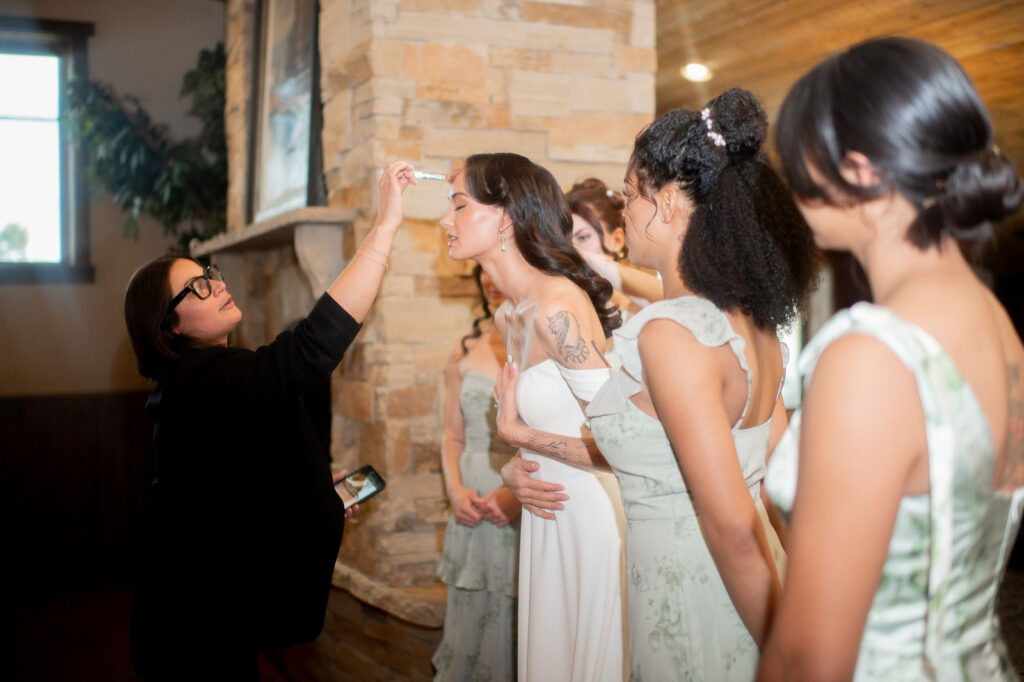 Bride's Final touchup