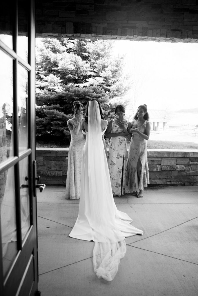 Bride's first look