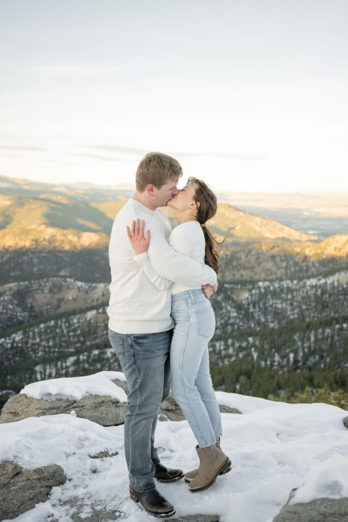 Couple under golden light