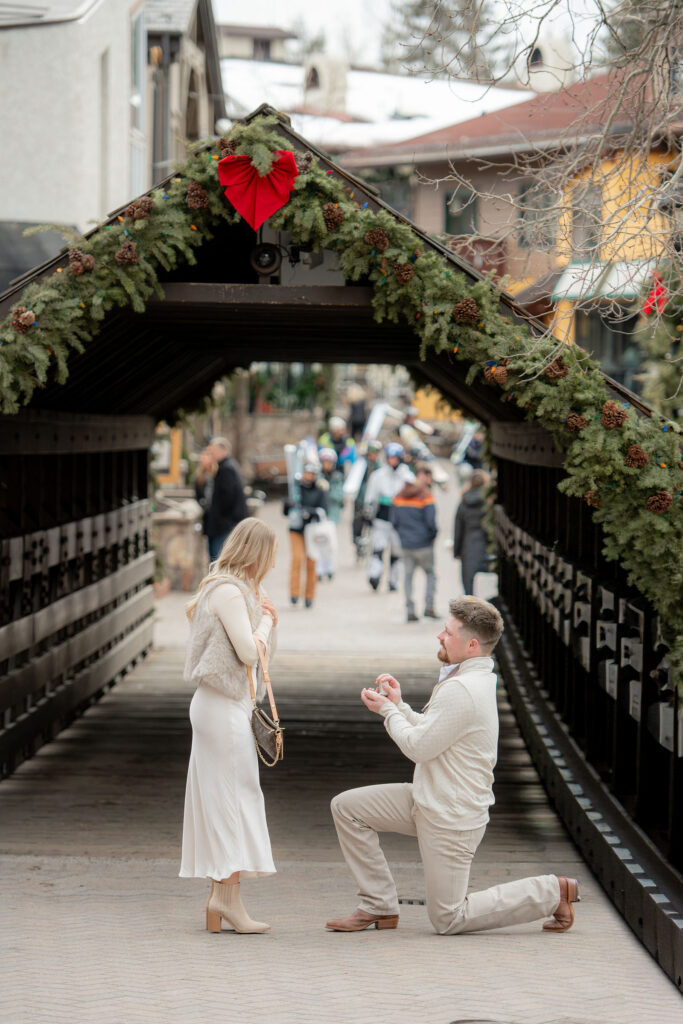 Evan got down on one knee