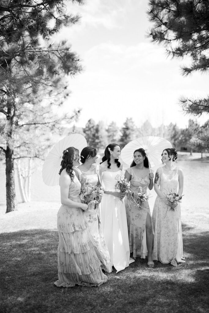 Fun session between bride and bridesmaids