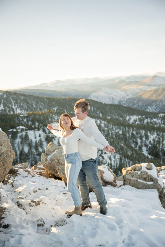 Lost Gulch Overlook mountain engagement photography