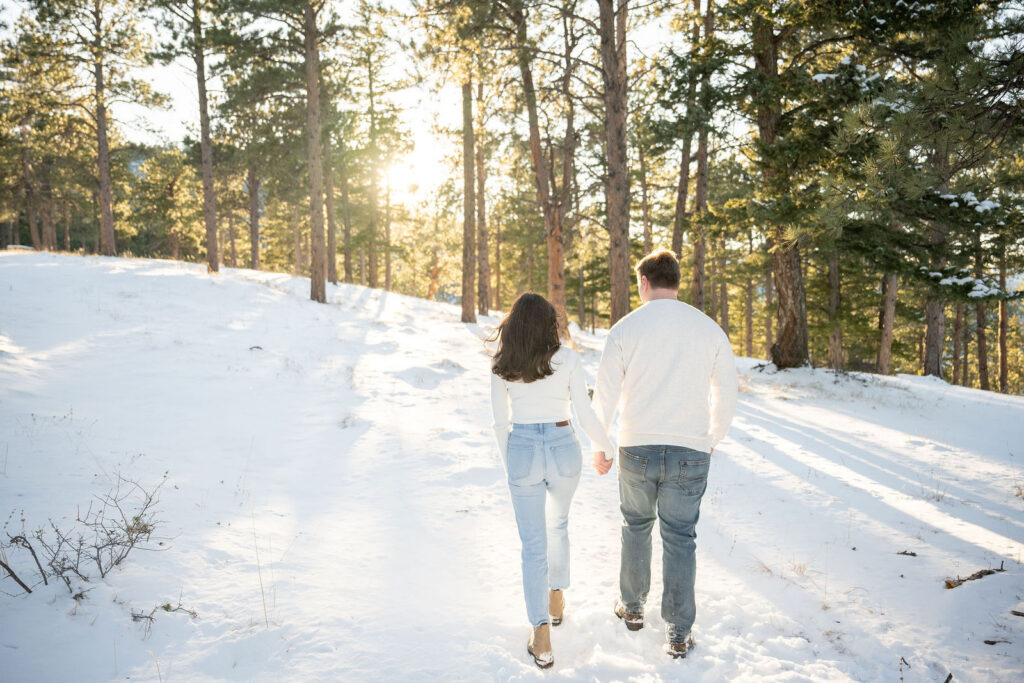 Romantic snowy moments