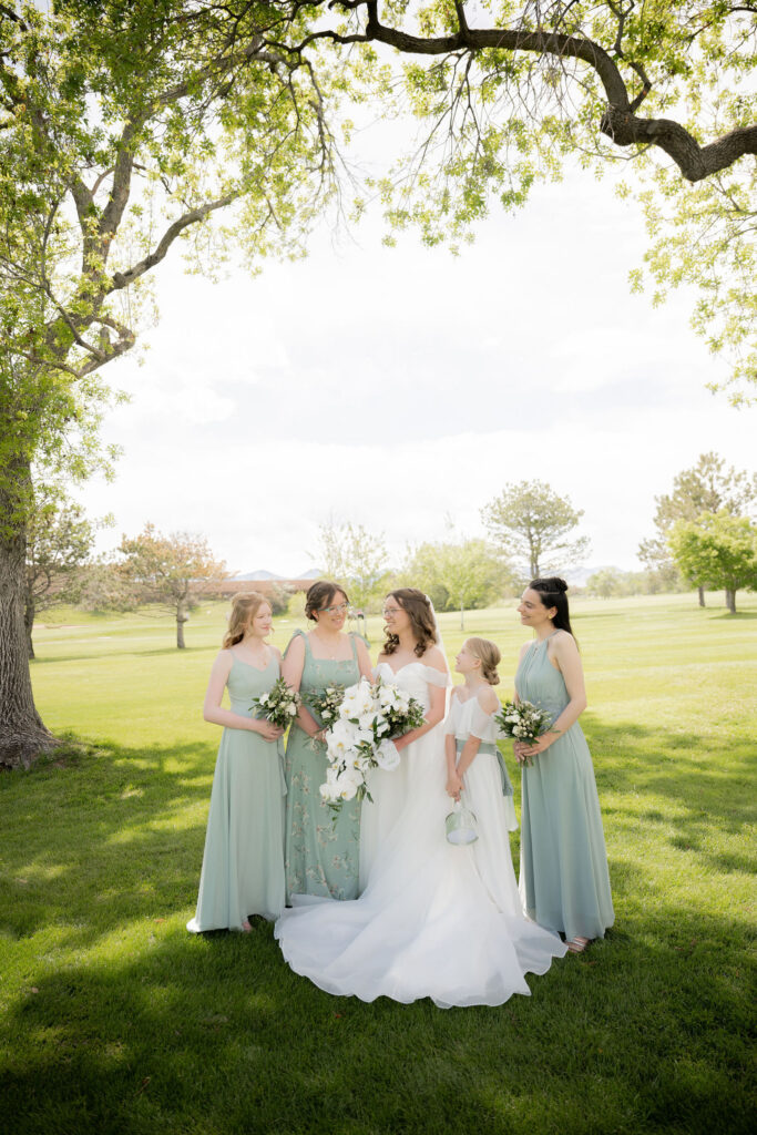 Anna with her bridesmaids