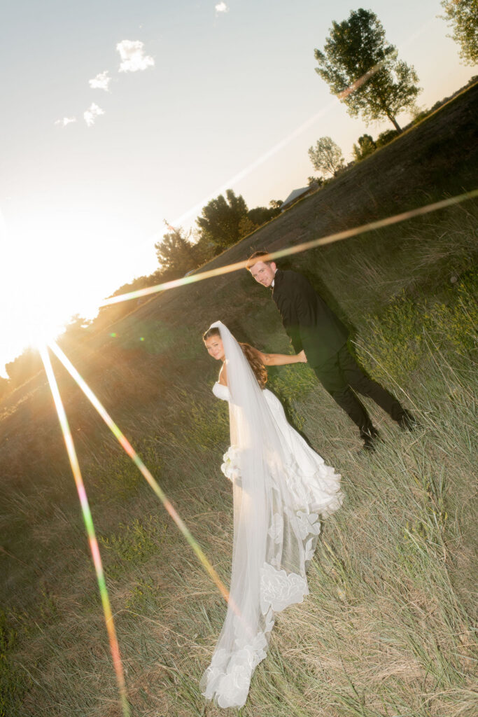 Bailey and Anna stepped into the golden evening light