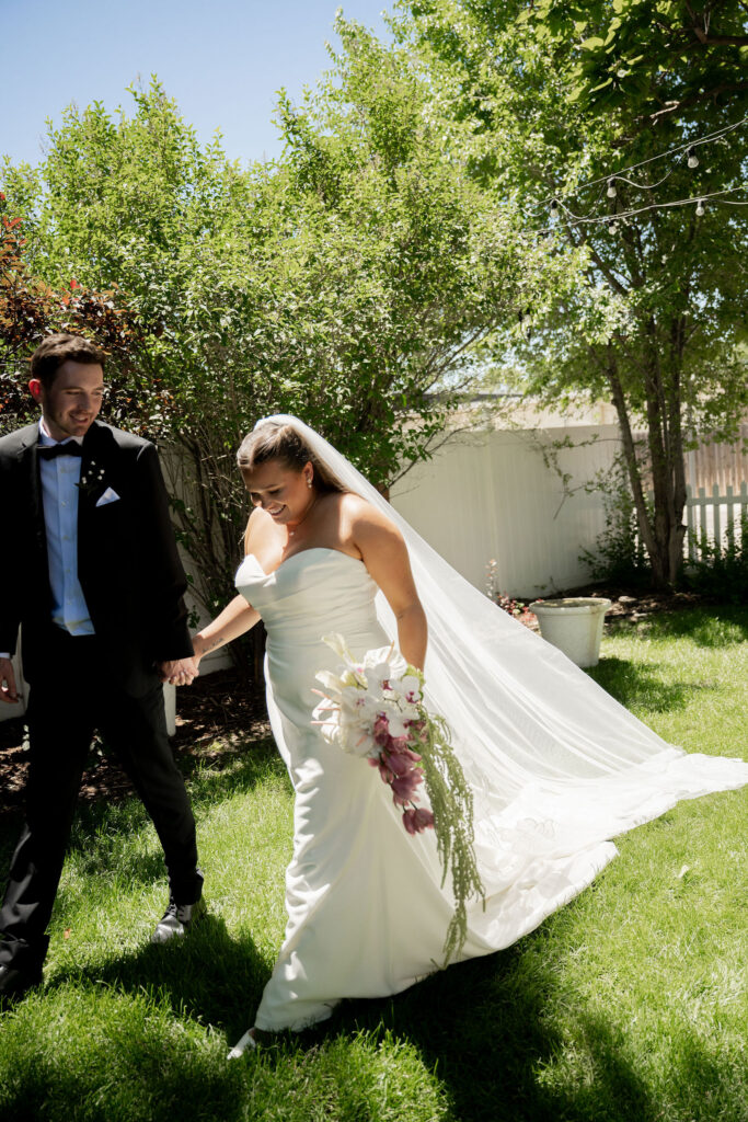 Couple holding hands