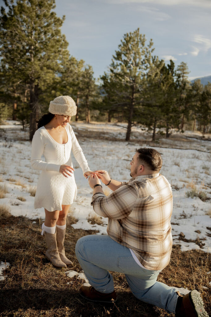 Engagement celebration in the Rockies Matthew and Raghad