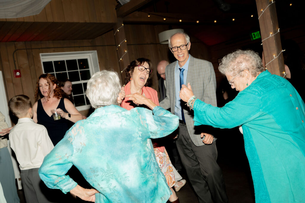 Guests dancing in joy