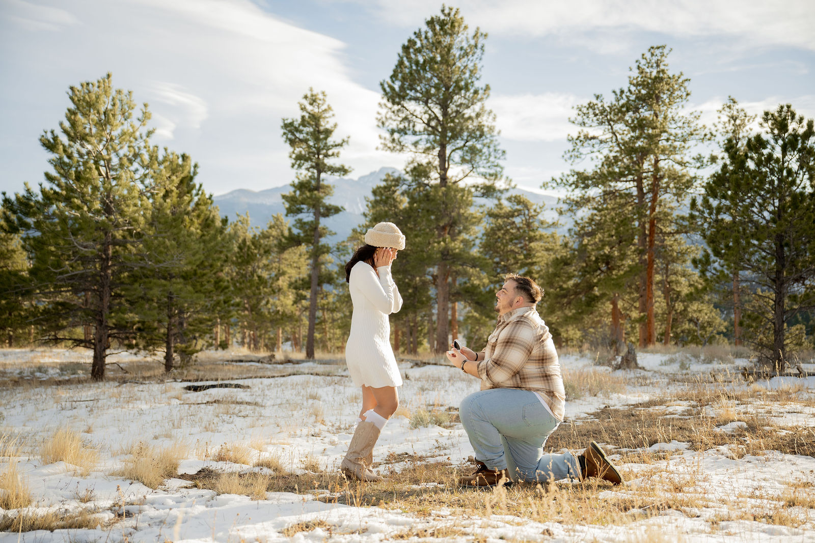 Joyful proposal moment in Colorado