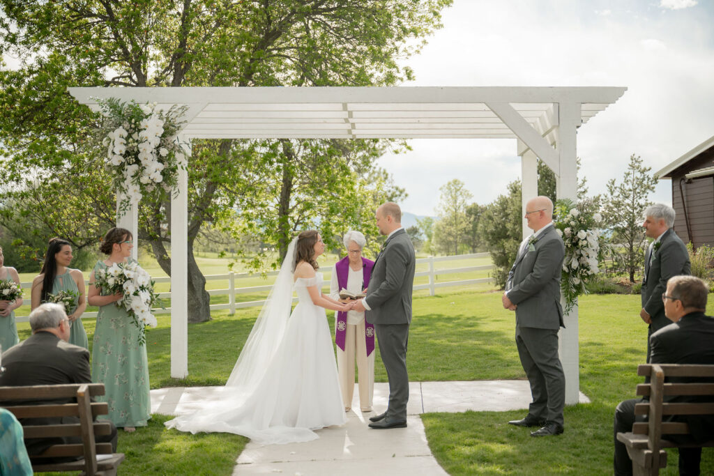 Outdoor wedding ceremony