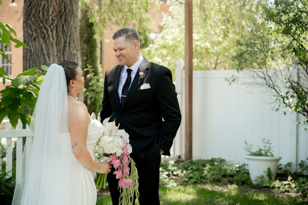The emotion caught up with both the bride and the dad