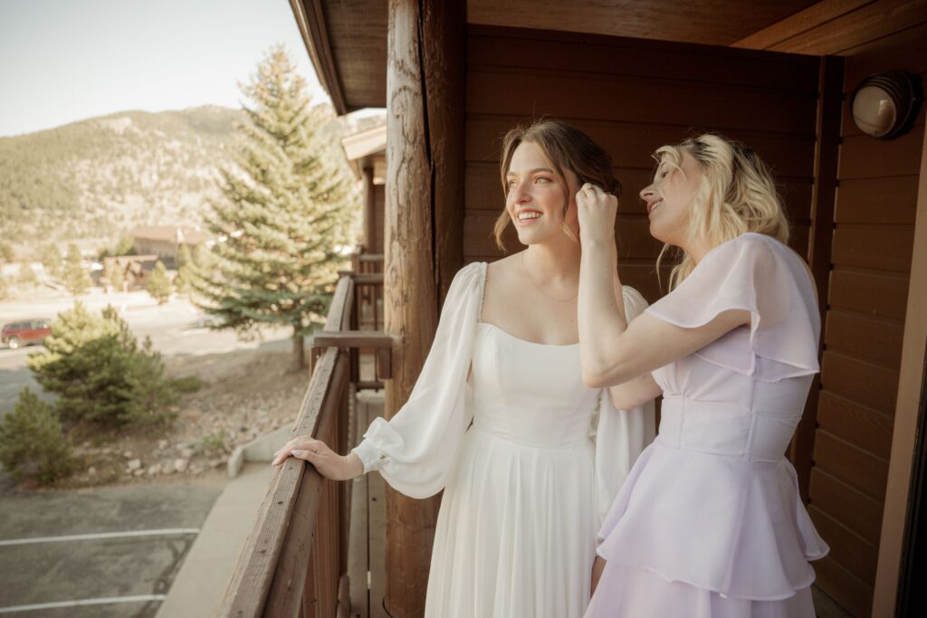 Bride getting ready