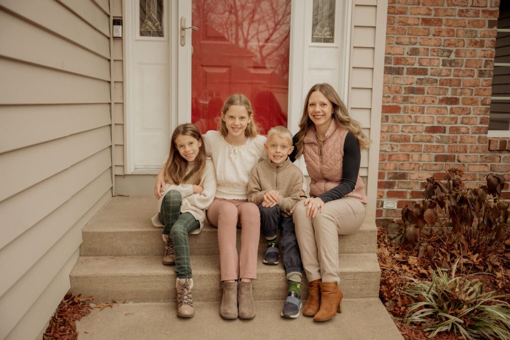 Family Portrait on Front Steps