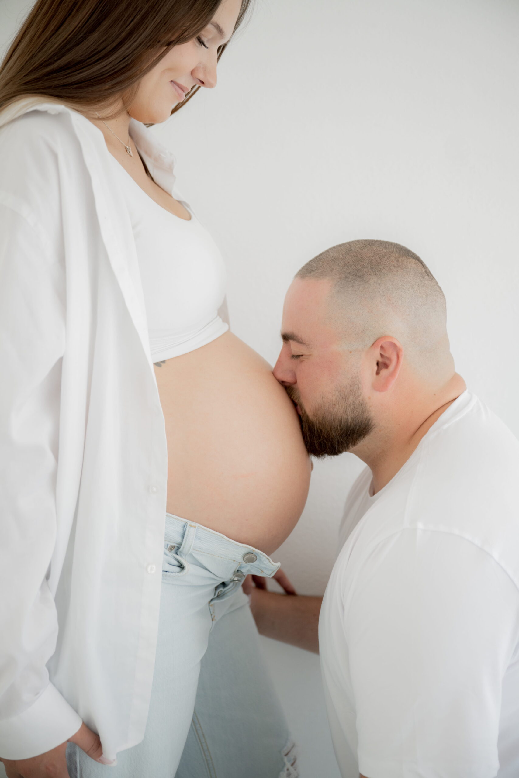Studio maternity session in Colorado