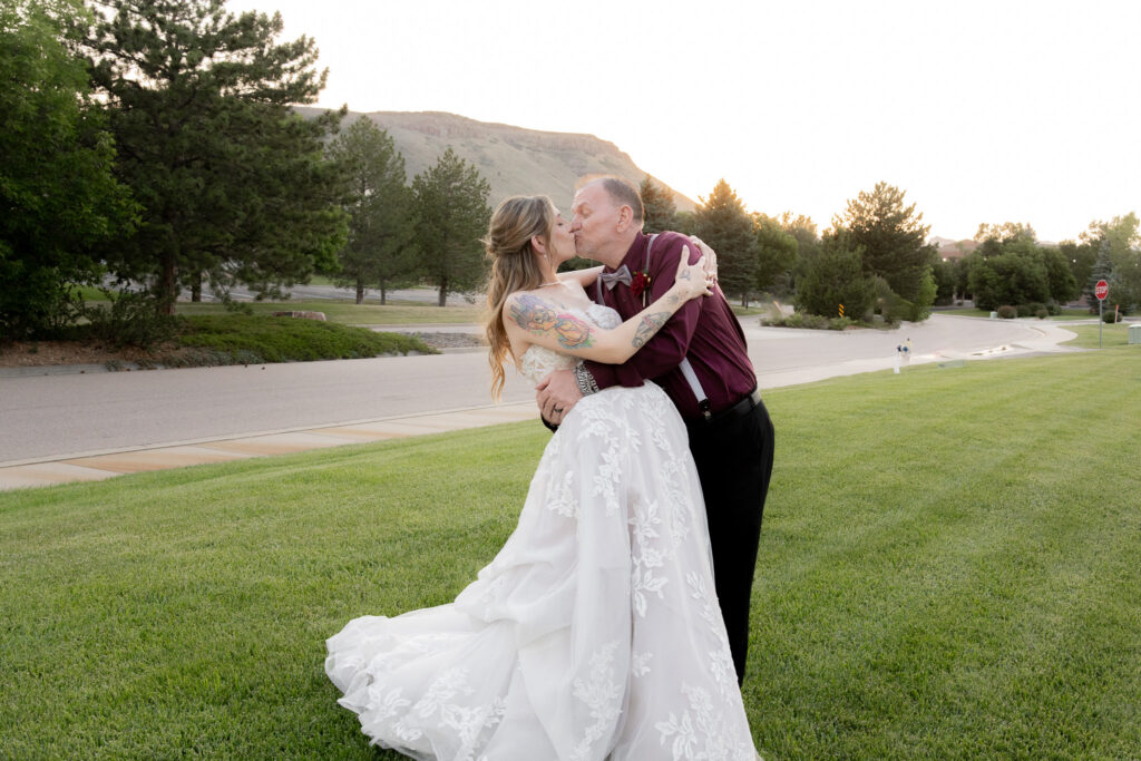 Wedding in Golden at sunset