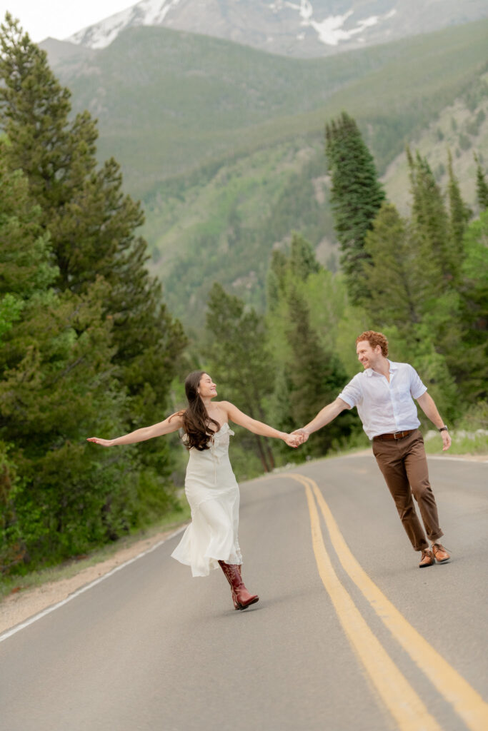 Engagement photos in the Rocky mountains