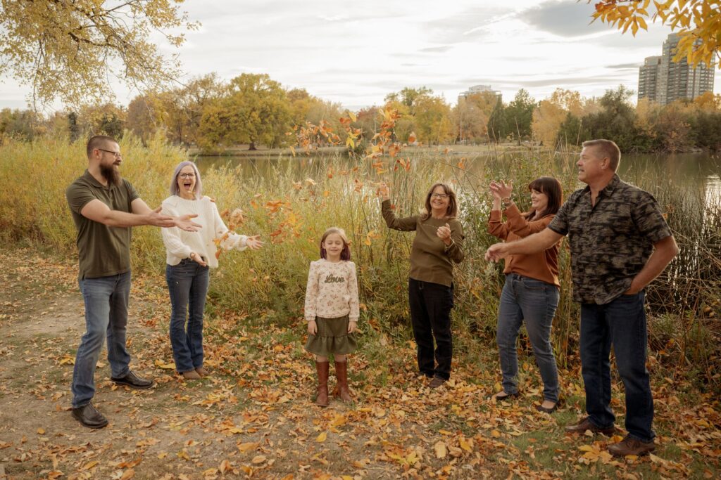 Multi Generation Fall Family Portrait