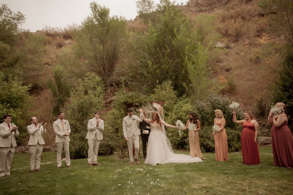 Outdoor wedding ceremony