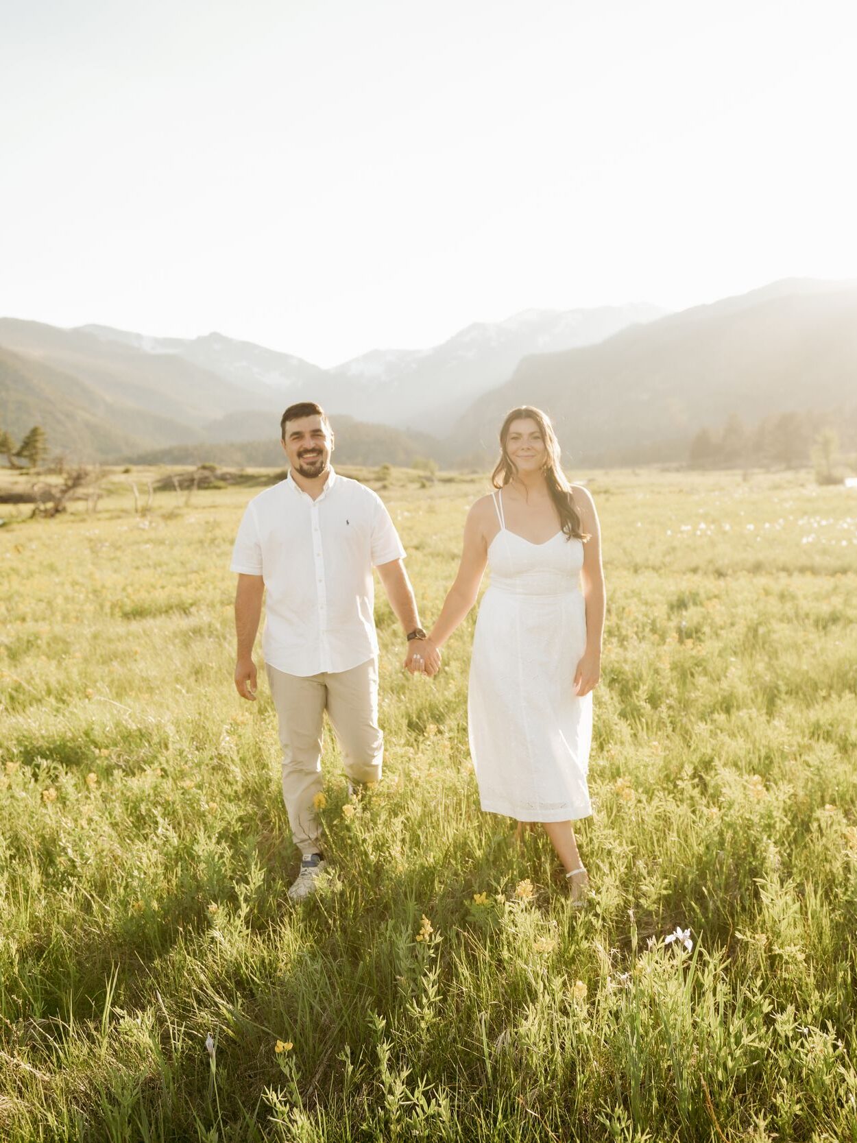 Rocky Mountain National Park Couple Photography in Wildflower Meadow