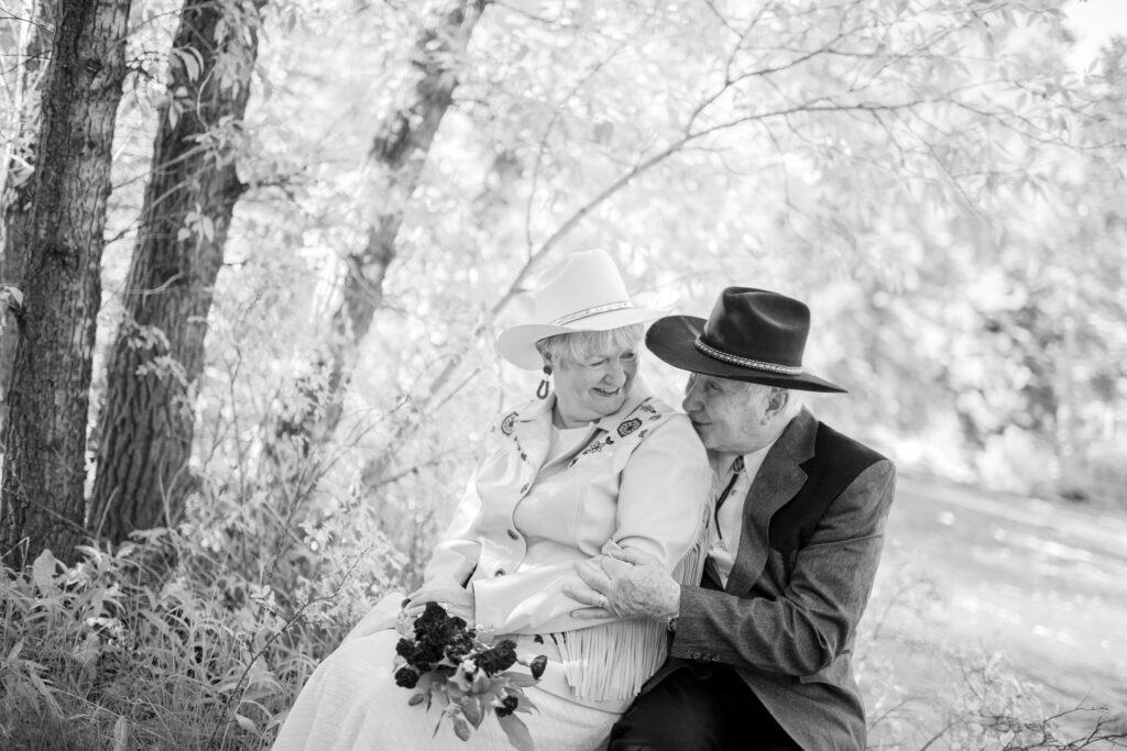 Black and White Couple Portrait