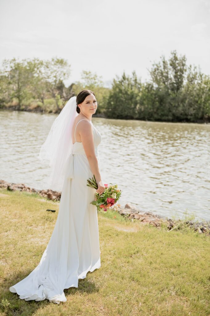 Bride Portrait by the Lake