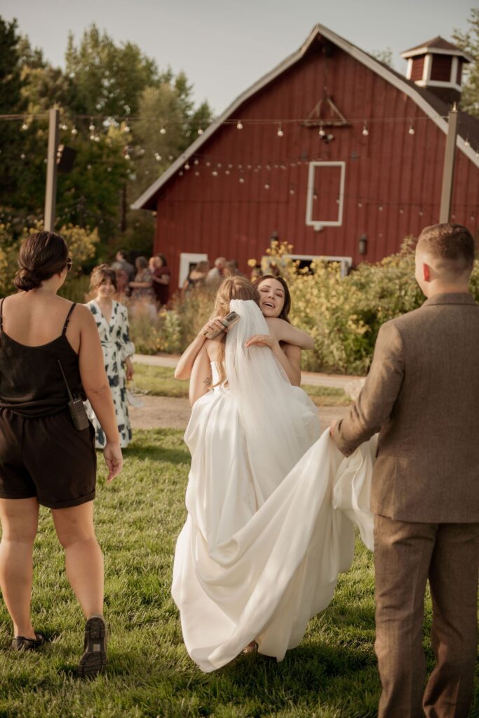 Bride Walking with Bridal Party