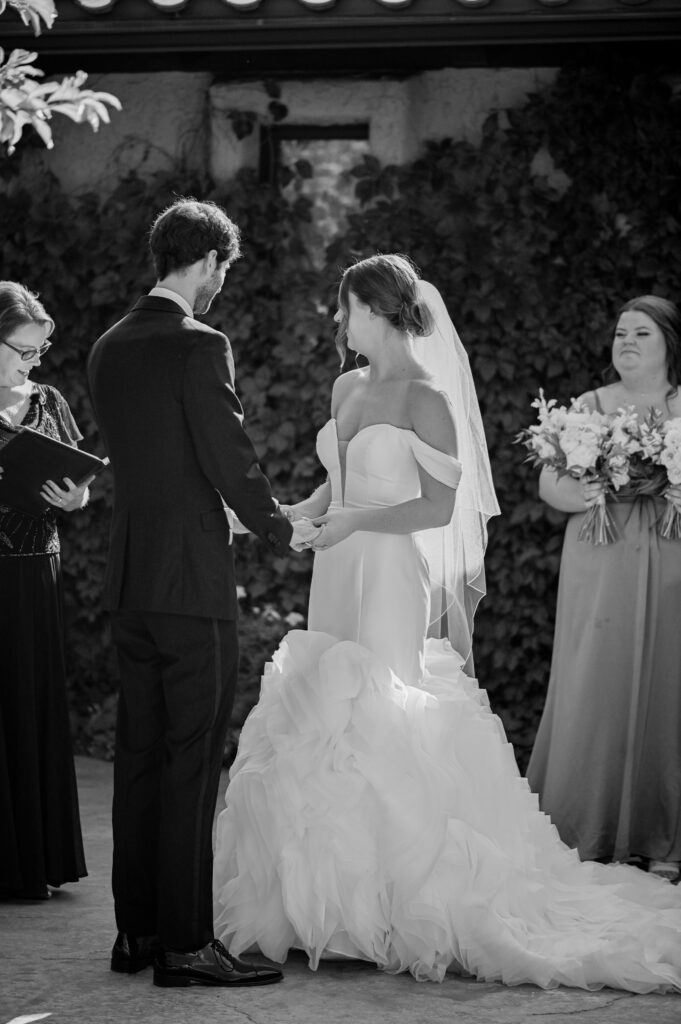 Bride and Groom Exchanging Vows