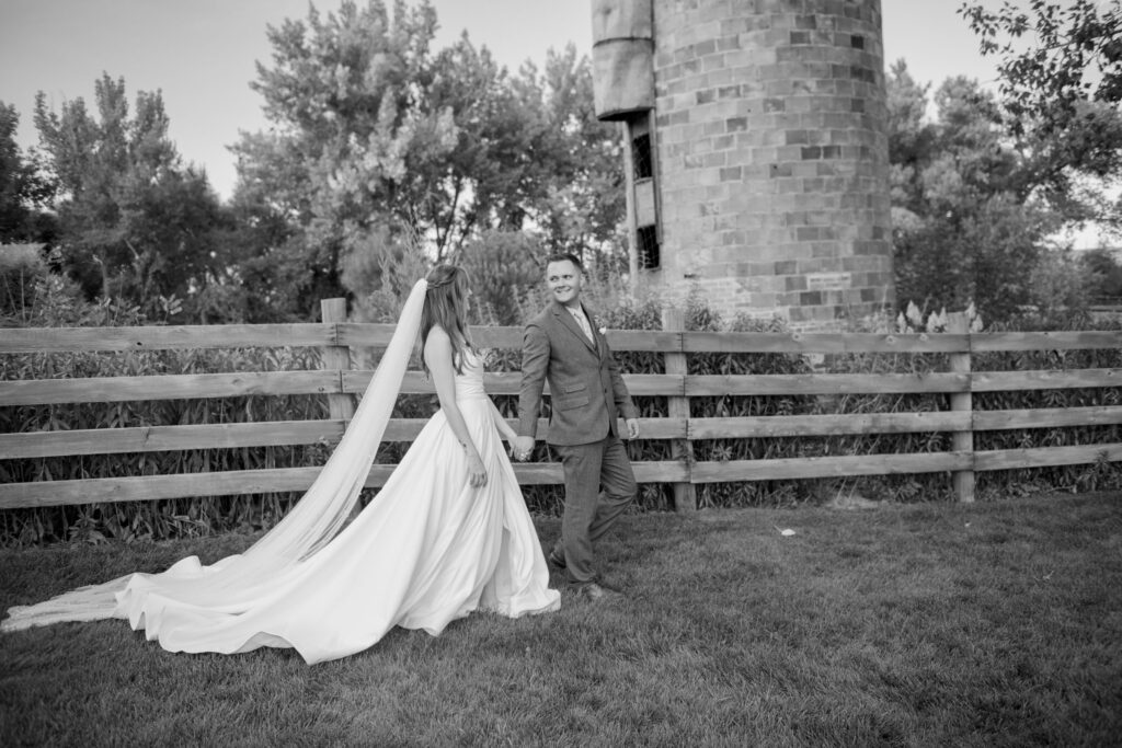 Bride and Groom Walking