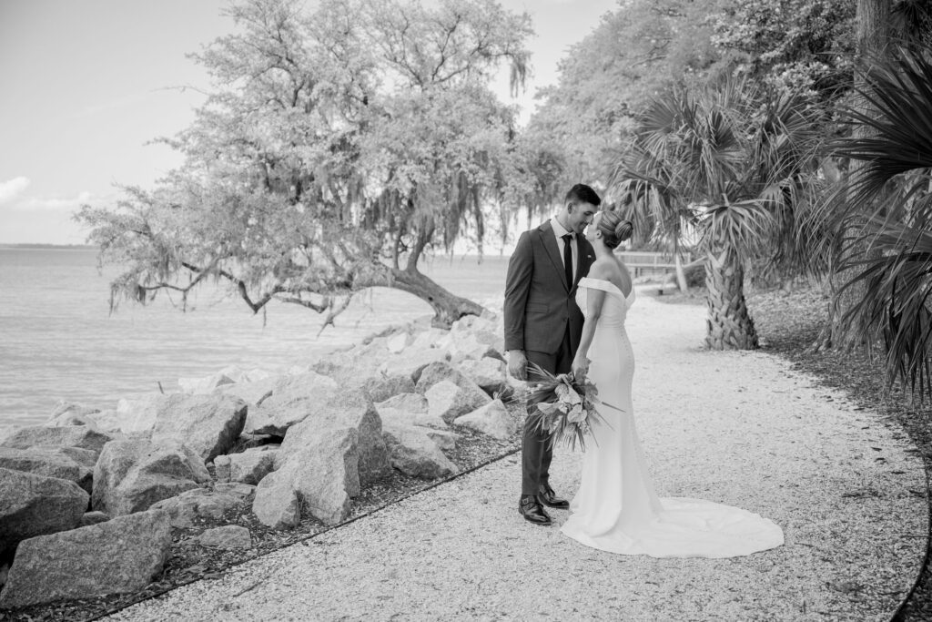 Bride and Groom sharing a moment