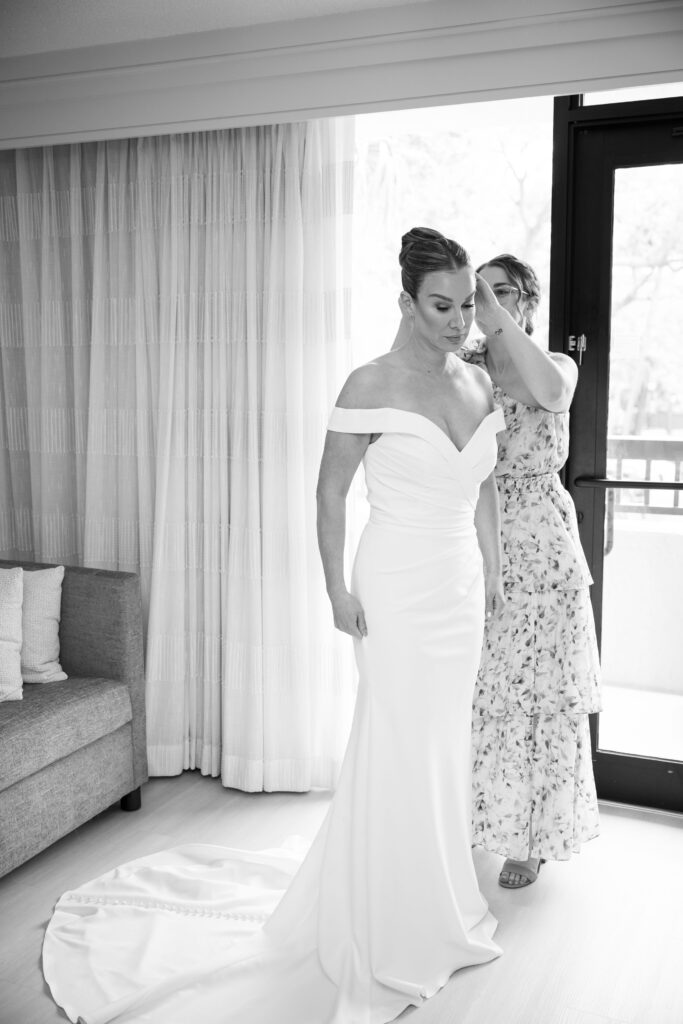 Bride getting ready