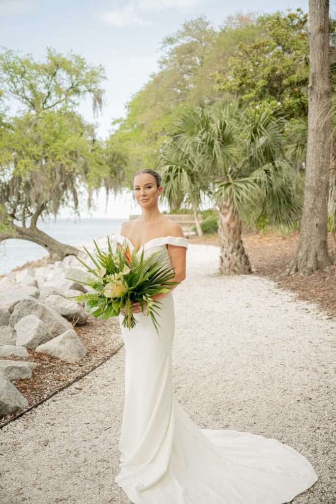 Bride with flowers