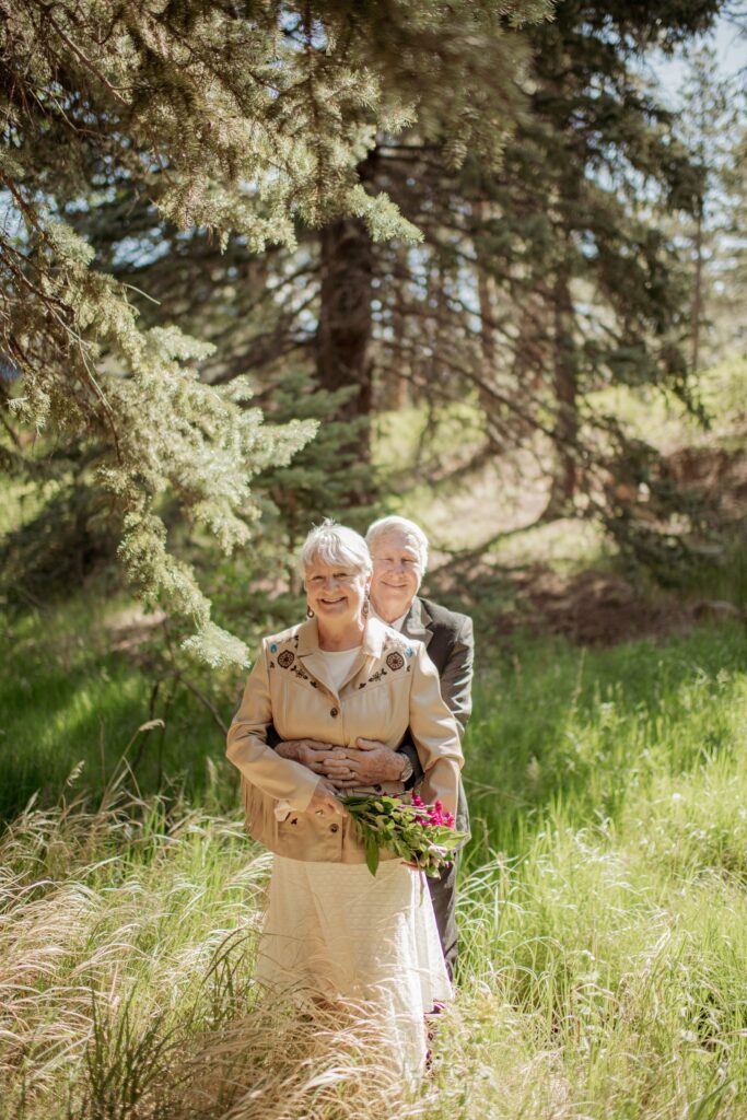 Couple Embracing in the Meadow