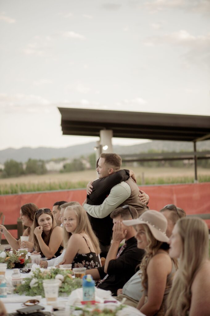 Guests Celebrating at Outdoor Reception
