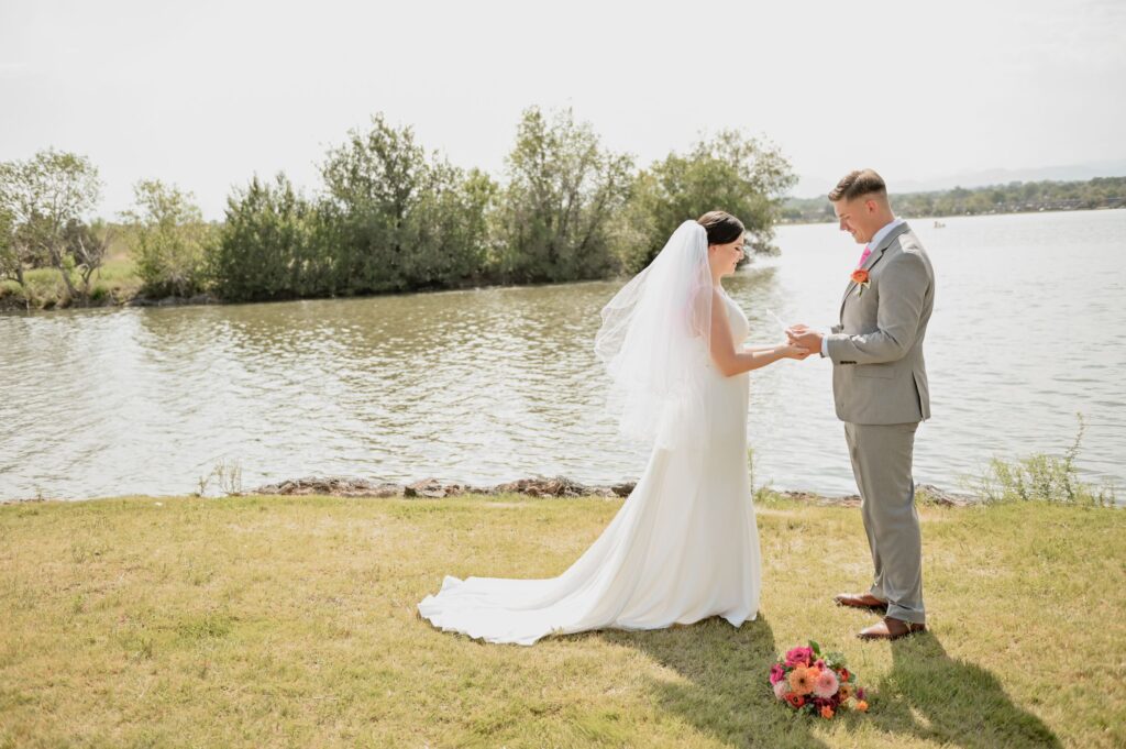 Bride and Groom Exchanging Wedding Vows