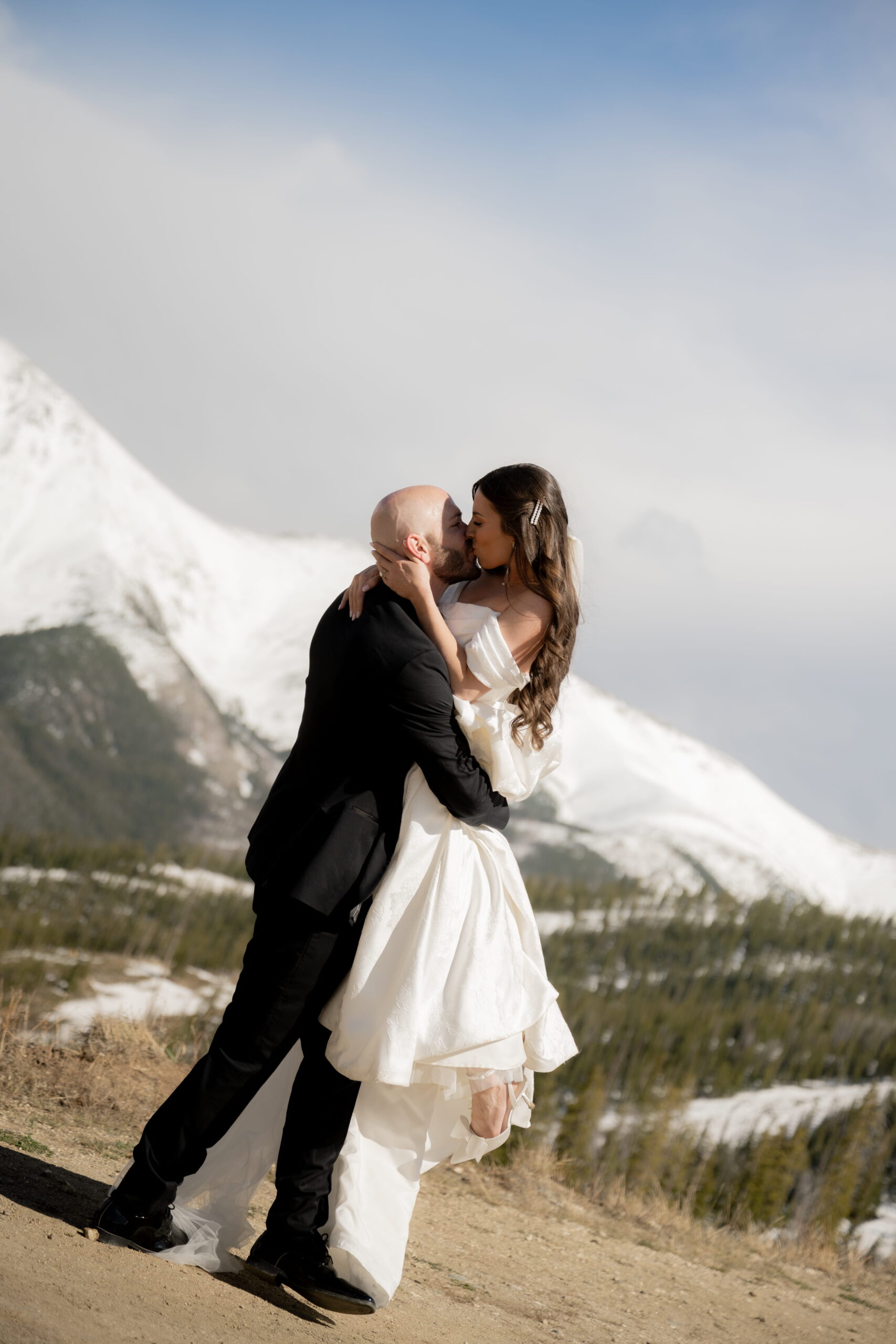 Front Range Overlooks sunset wedding, Colorado