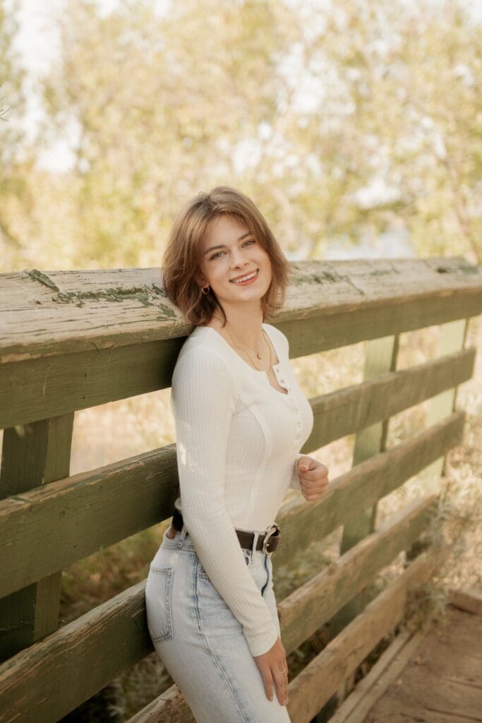 Outdoor Portrait by the Fence
