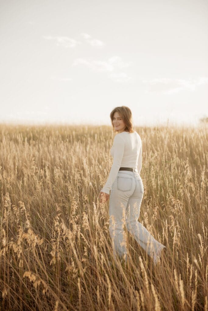 Portrait in a Sunlit Field