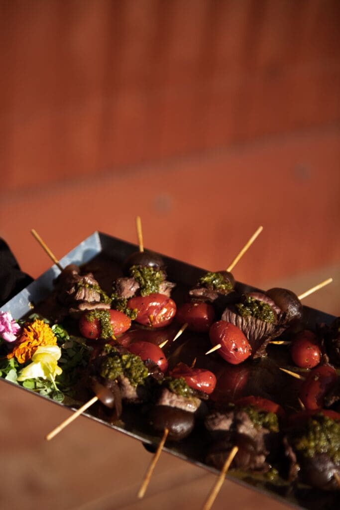 Food at a wedding