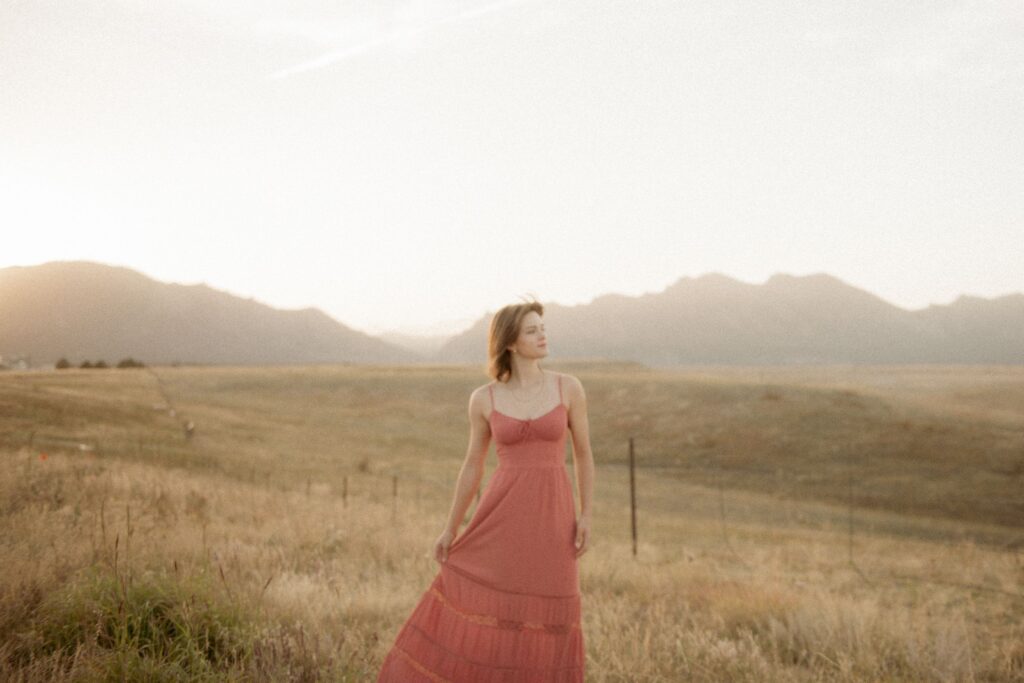 Sunset Mountain Field Portrait