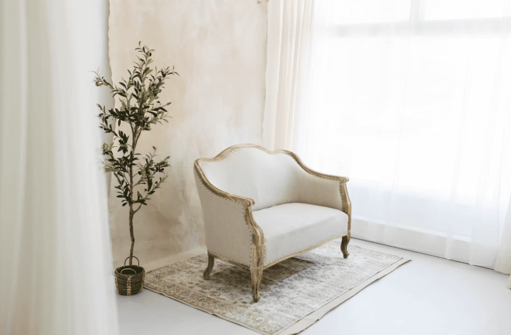 Vintage Loveseat by Window