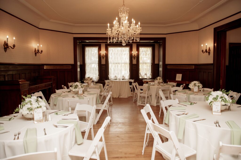 Wedding reception setup