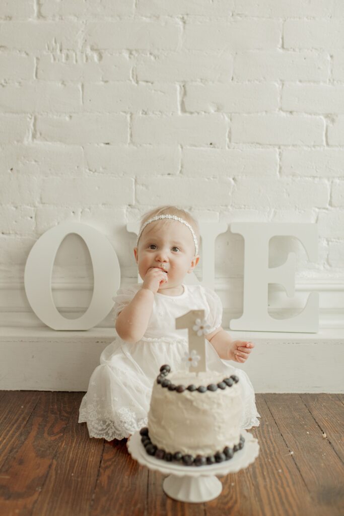 Birthday Girl eating cake