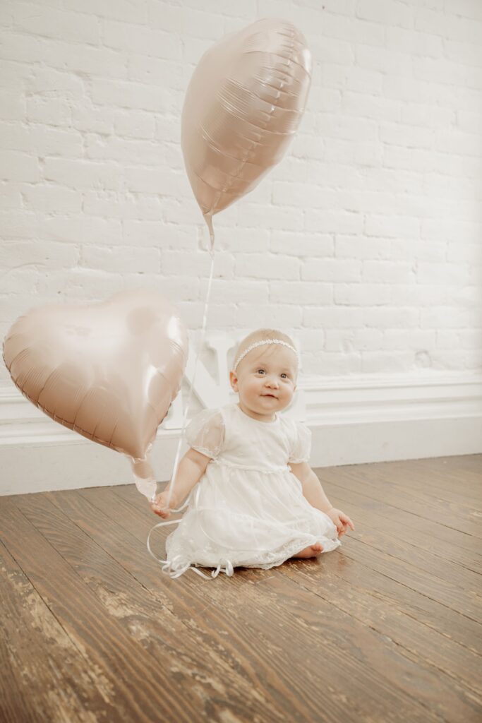 Birthday girl in white Dress