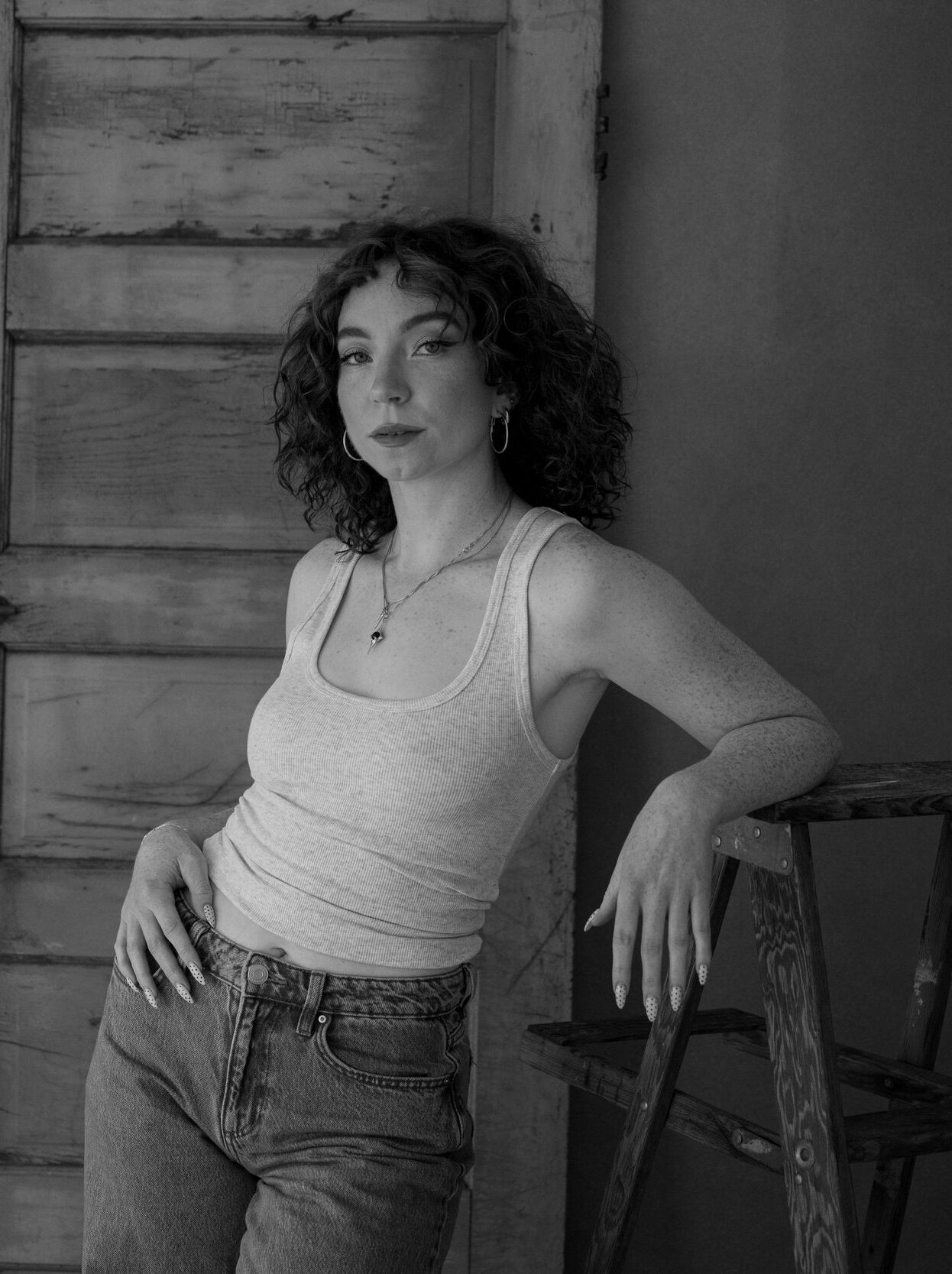 Black and white portrait